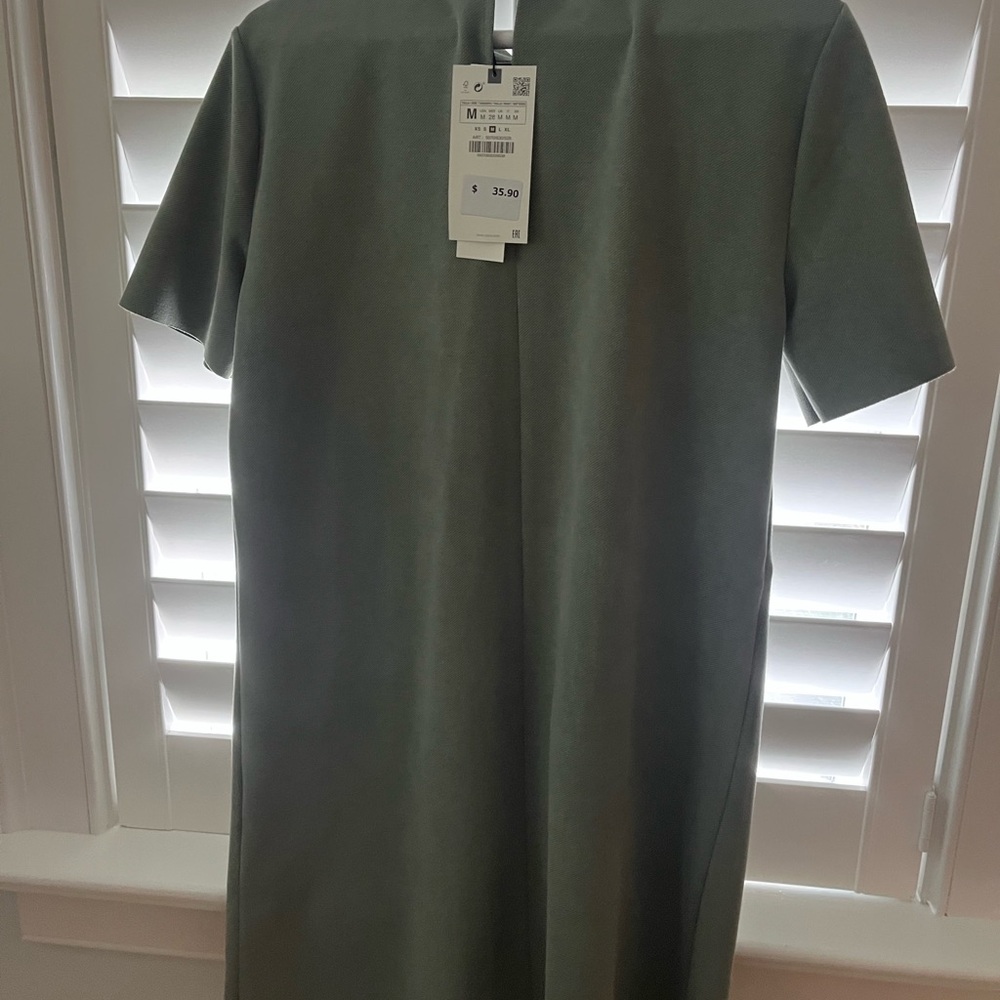 Zara Sage Green Tunic Dress